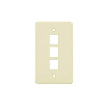Allen Tel Versatap Faceplate, 3-Port, Ivory AT30-3-09